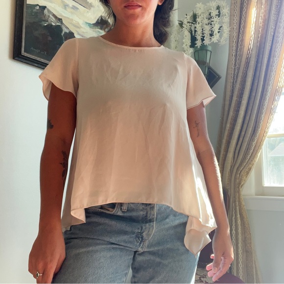 Blush Ruffle Open Back Top - Picture 2 of 5